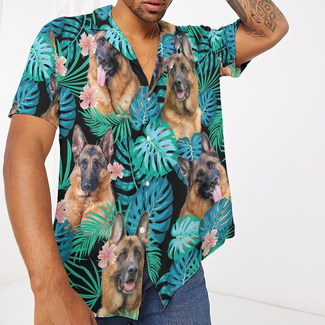 Gearhumans 3D German Shepherd Dog Summer Custom Short Sleeve Shirt GW19052115 Hawai Shirt 