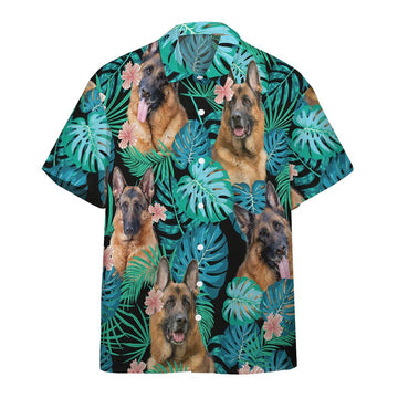 Gearhumans 3D German Shepherd Dog Summer Custom Short Sleeve Shirt GW19052115 Hawai Shirt Short Sleeve Shirt S 
