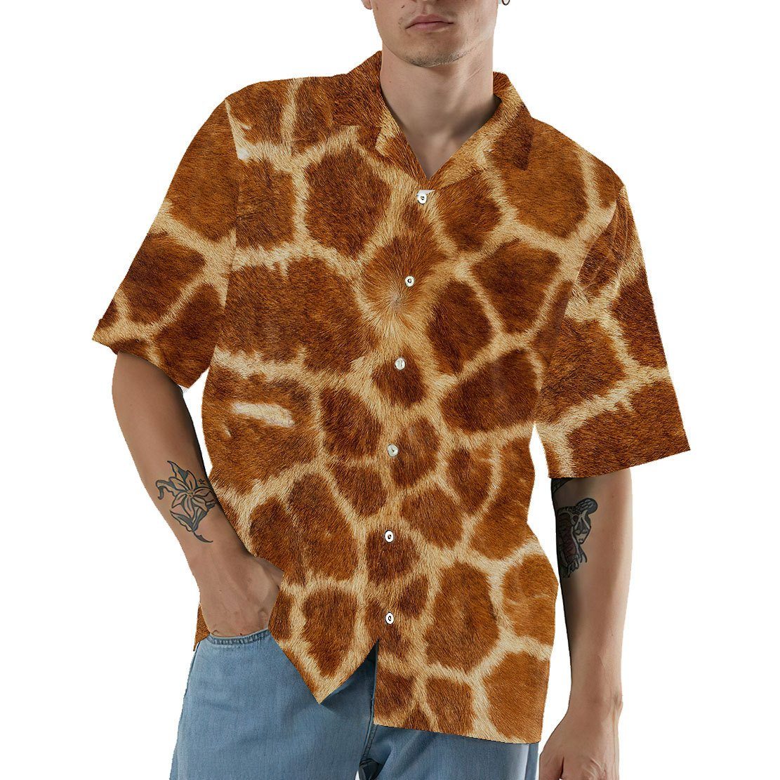 Gearhumans 3D Giraffe Hawaii Shirt ZK24052108 Hawai Shirt 