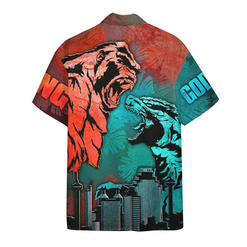 Gearhumans 3D Godzilla vs Kong Hawaii Shirt