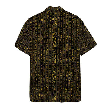 Gearhumans 3D Golden Pharaoh Custom Short Sleeves Shirt