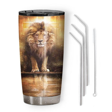 Gearhumans 3D Gorgeous Lions and Lamb Tumbler