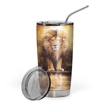 Gearhumans 3D Gorgeous Lions and Lamb Tumbler