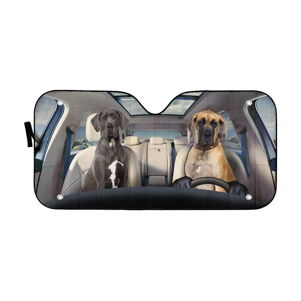 gearhumans 3D Great Dane Custom Sunshade GS19068 Auto Sunshade 57''x27.5'' 