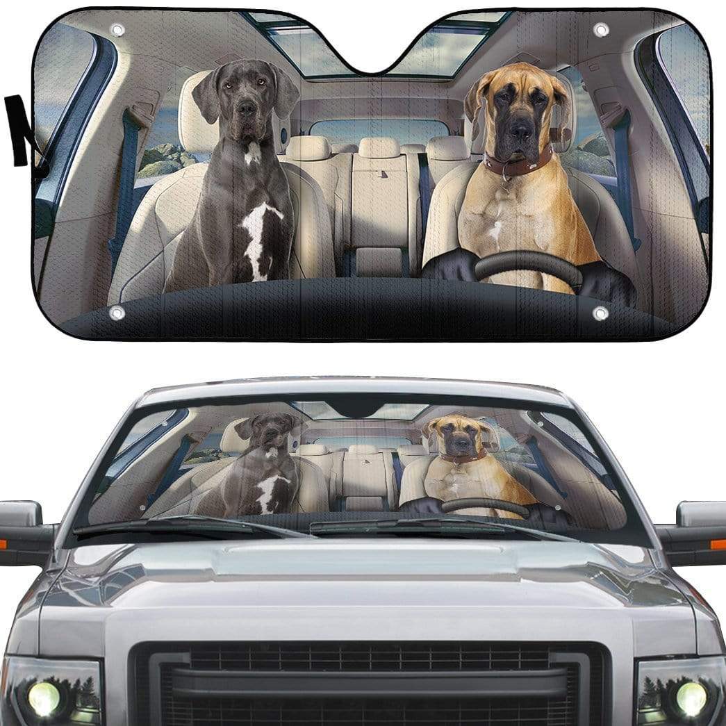 gearhumans 3D Great Dane Custom Sunshade GS19068 Auto Sunshade 