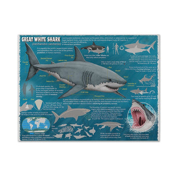 Gearhumans 3D Great White Shark Canvas