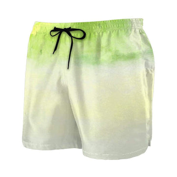 Gearhumans 3D Green Apple Custom Beach Shorts Swim Trunk