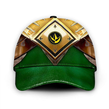 Gearhumans 3D Green Mighty Morphin Power Rangers Custom Name Cap