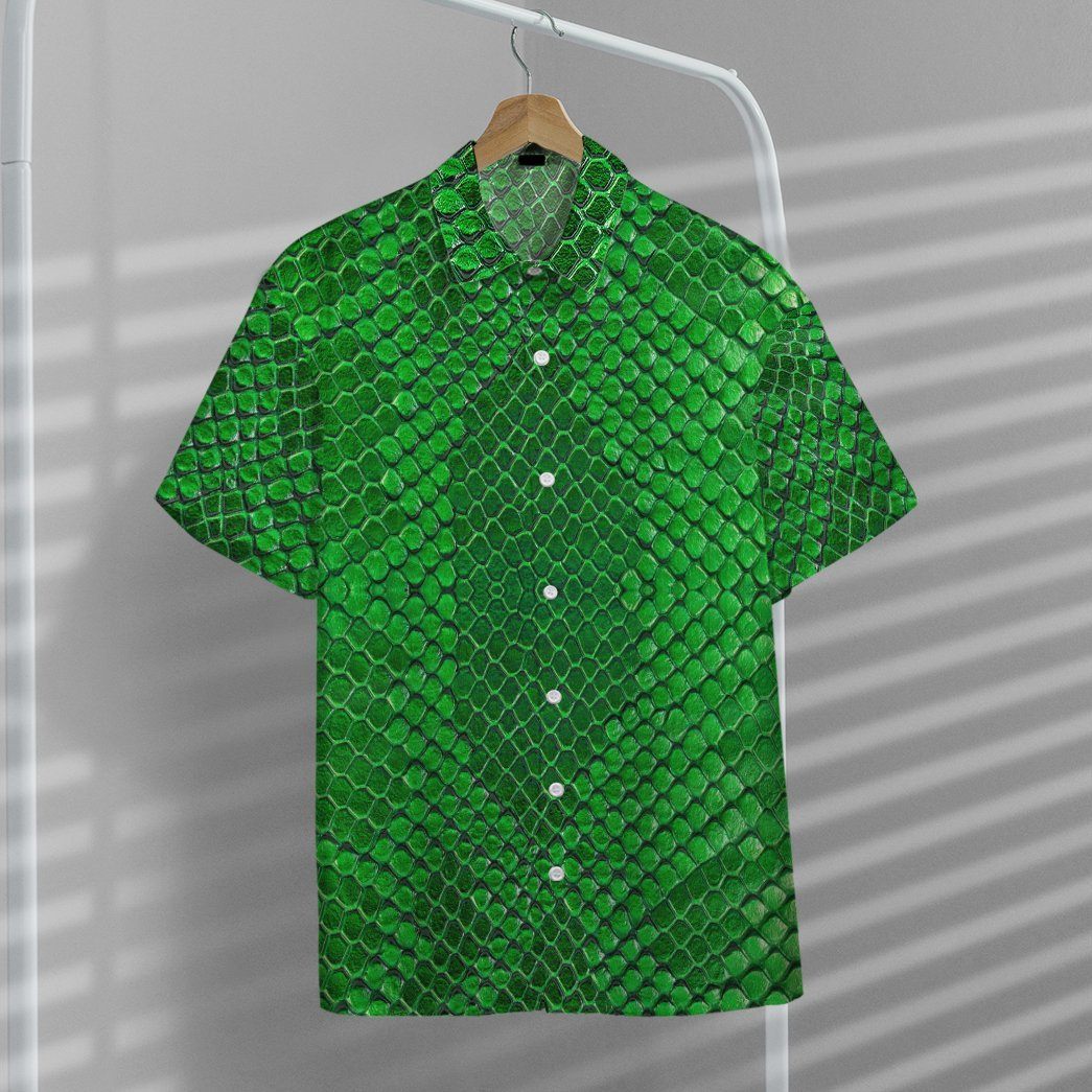 Gearhumans 3D Green Snake Hawaii Shirt ZK0706216 Hawai Shirt 