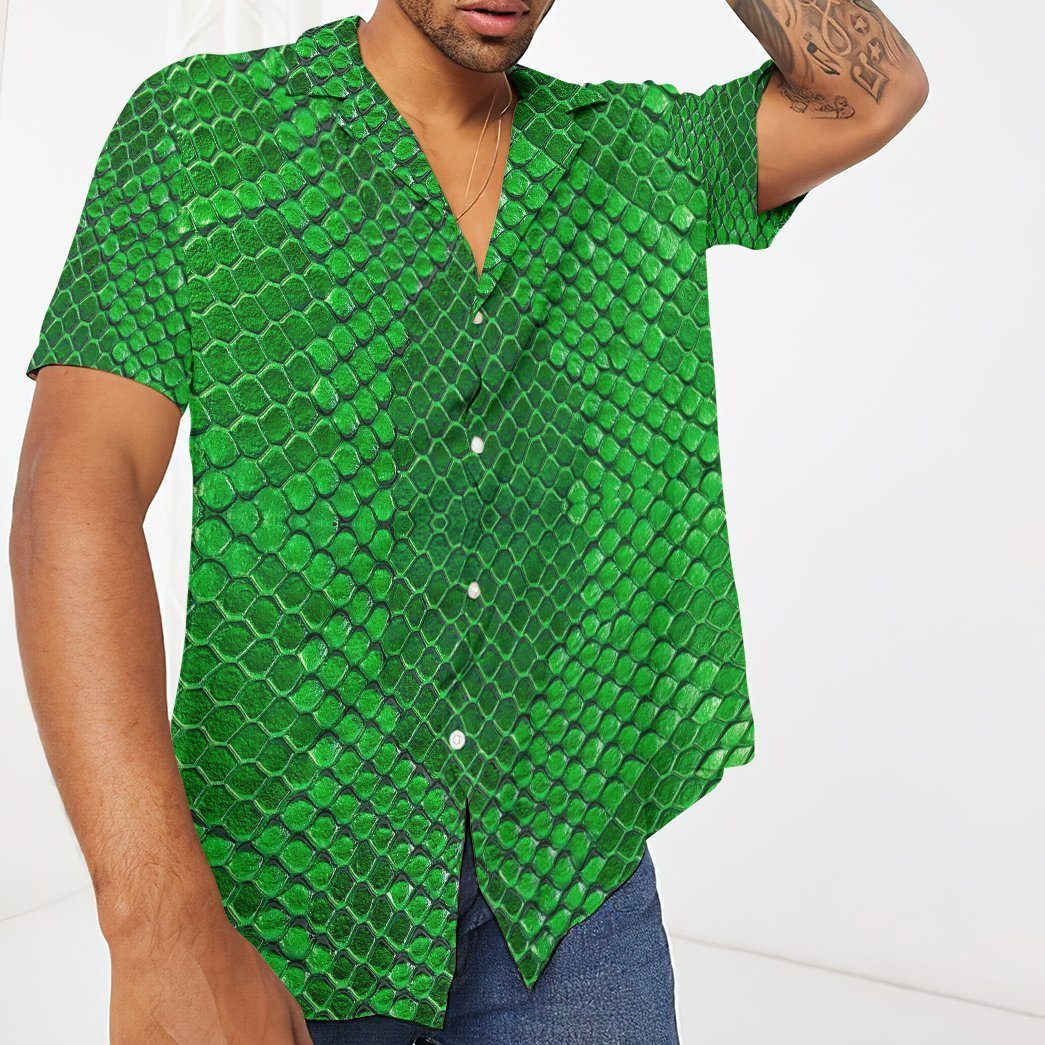 Gearhumans 3D Green Snake Hawaii Shirt ZK0706216 Hawai Shirt 