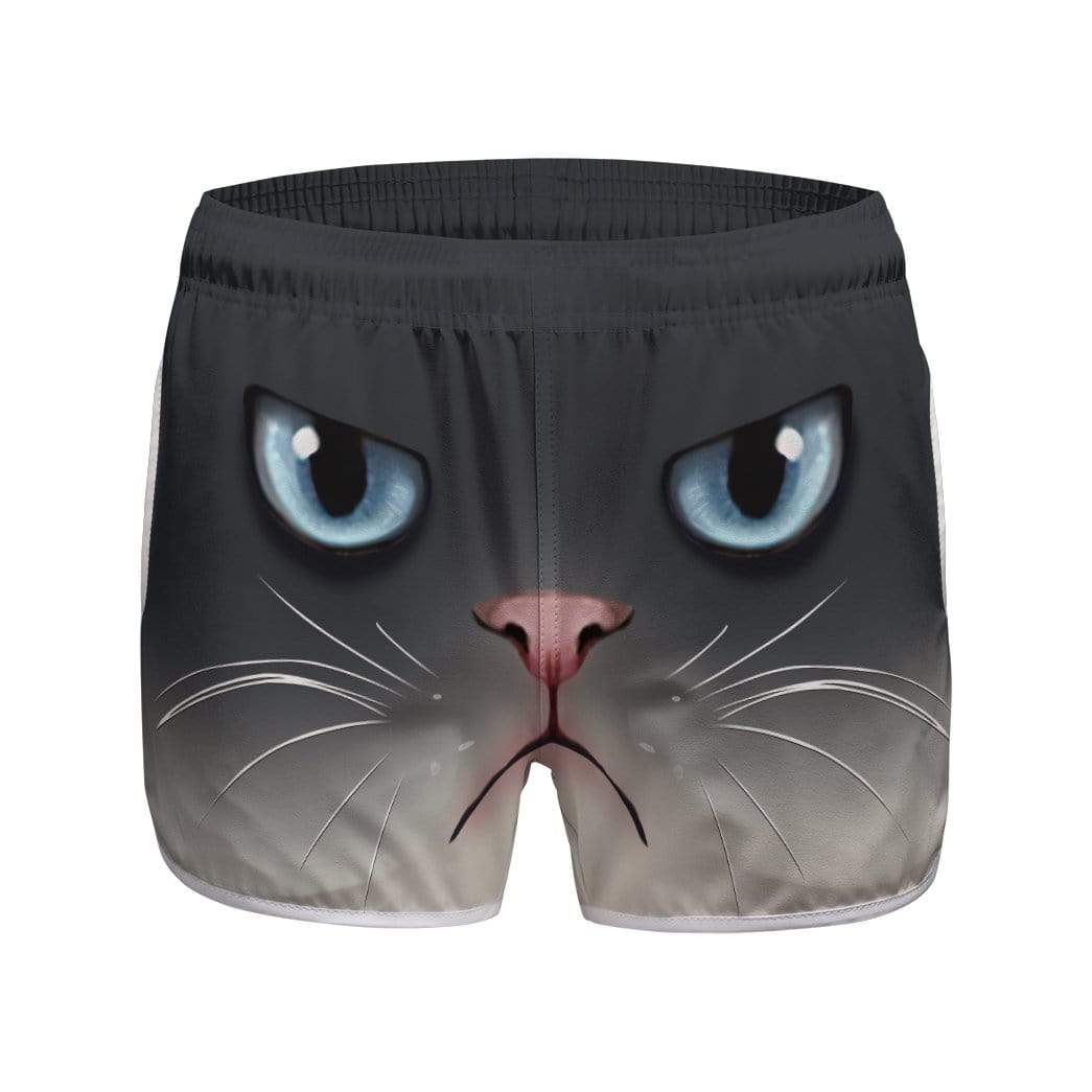 Gearhumans 3D Grumpy Cat Custom Women Beach Shorts Swim Trunks GV28072 Women Shorts Women Shorts XS