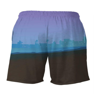 Gearhumans 3D GTA Vice City Stories Custom Beach Shorts Swim Trunks GL200710 Men Shorts