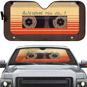 Gearhumans 3D Guardians Of The Galaxy Awesome Mix Vol. 1 Auto Sun Shade