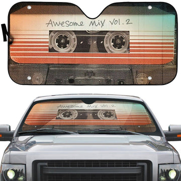 Gearhumans 3D Guardians Of The Galaxy Awesome Mix Vol 2 Auto Sun Shade
