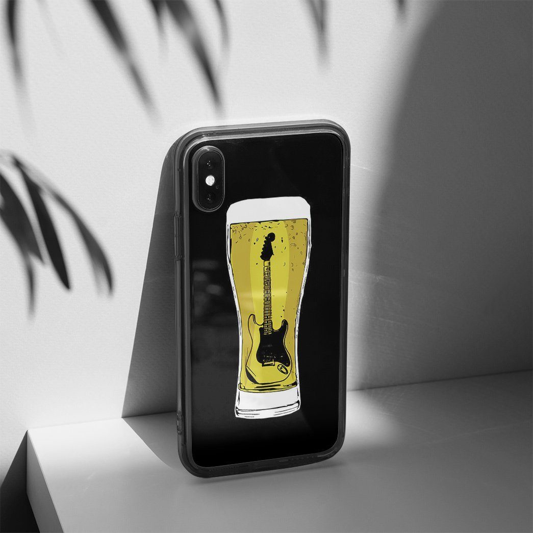 Gearhumans 3D Guitar Beer Phone Case ZK24052110 Glass Phone Case 