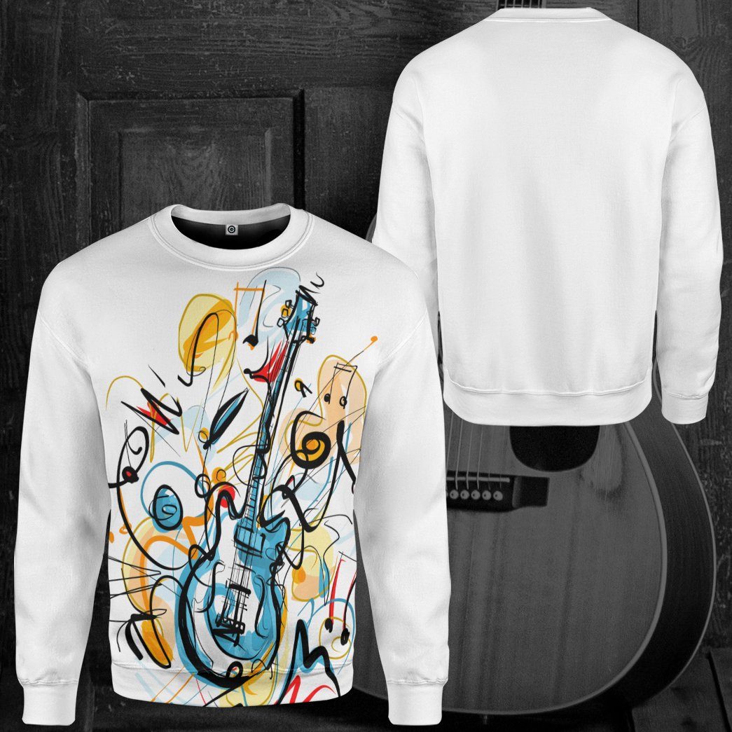 Gearhumans 3D Guitar Custom Tshirt Hoodie Apparel GW02062127 3D Apparel 