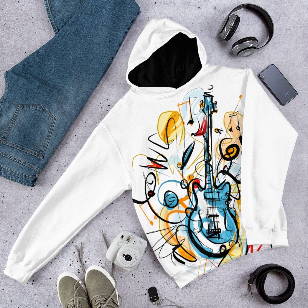 Gearhumans 3D Guitar Custom Tshirt Hoodie Apparel GW02062127 3D Apparel 