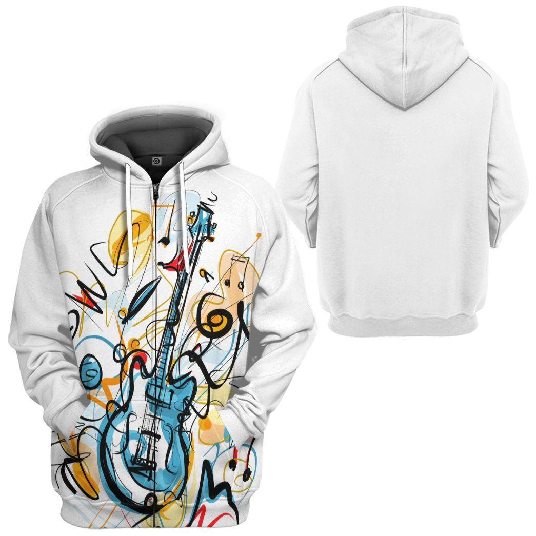 Gearhumans 3D Guitar Custom Tshirt Hoodie Apparel GW02062127 3D Apparel 