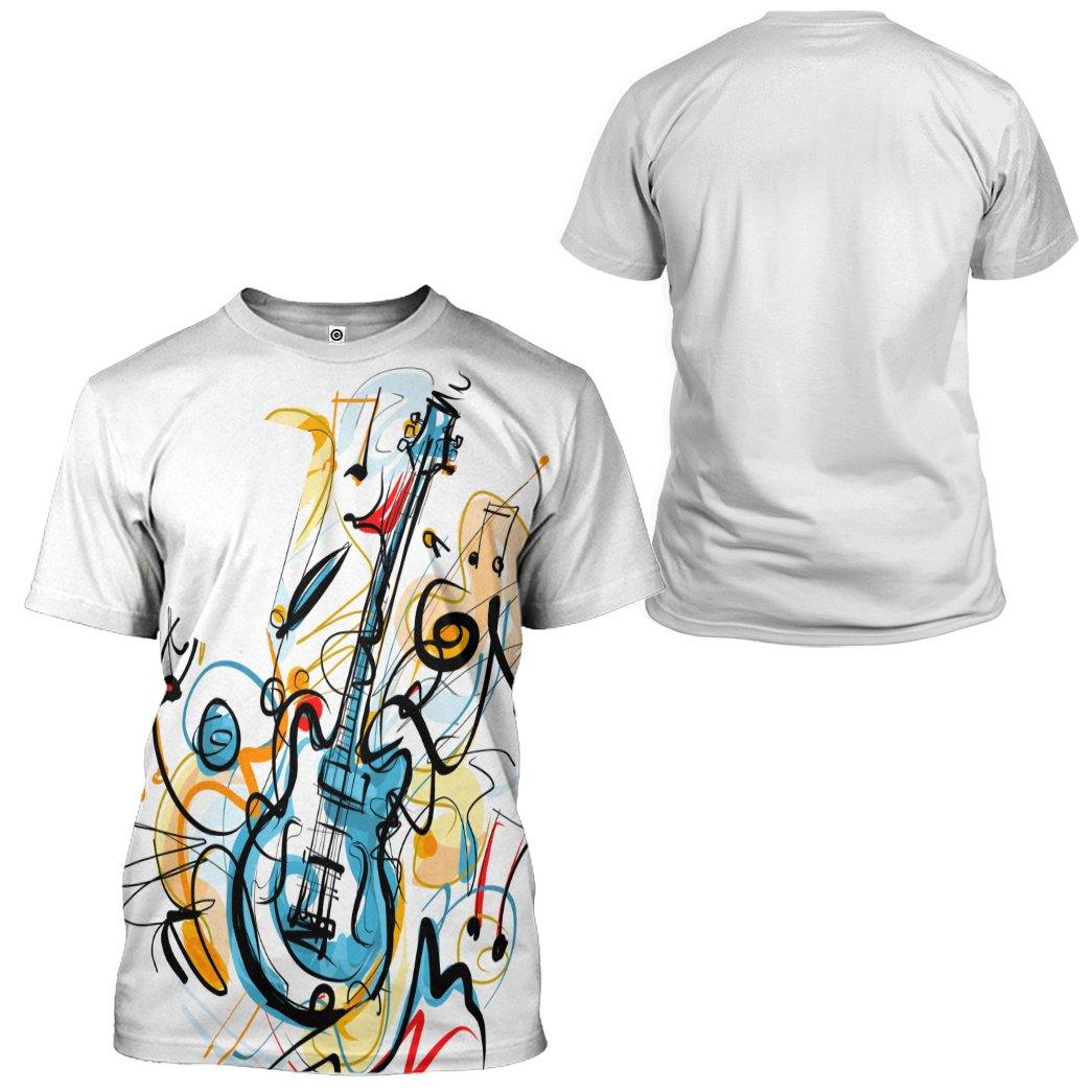 Gearhumans 3D Guitar Custom Tshirt Hoodie Apparel GW02062127 3D Apparel 