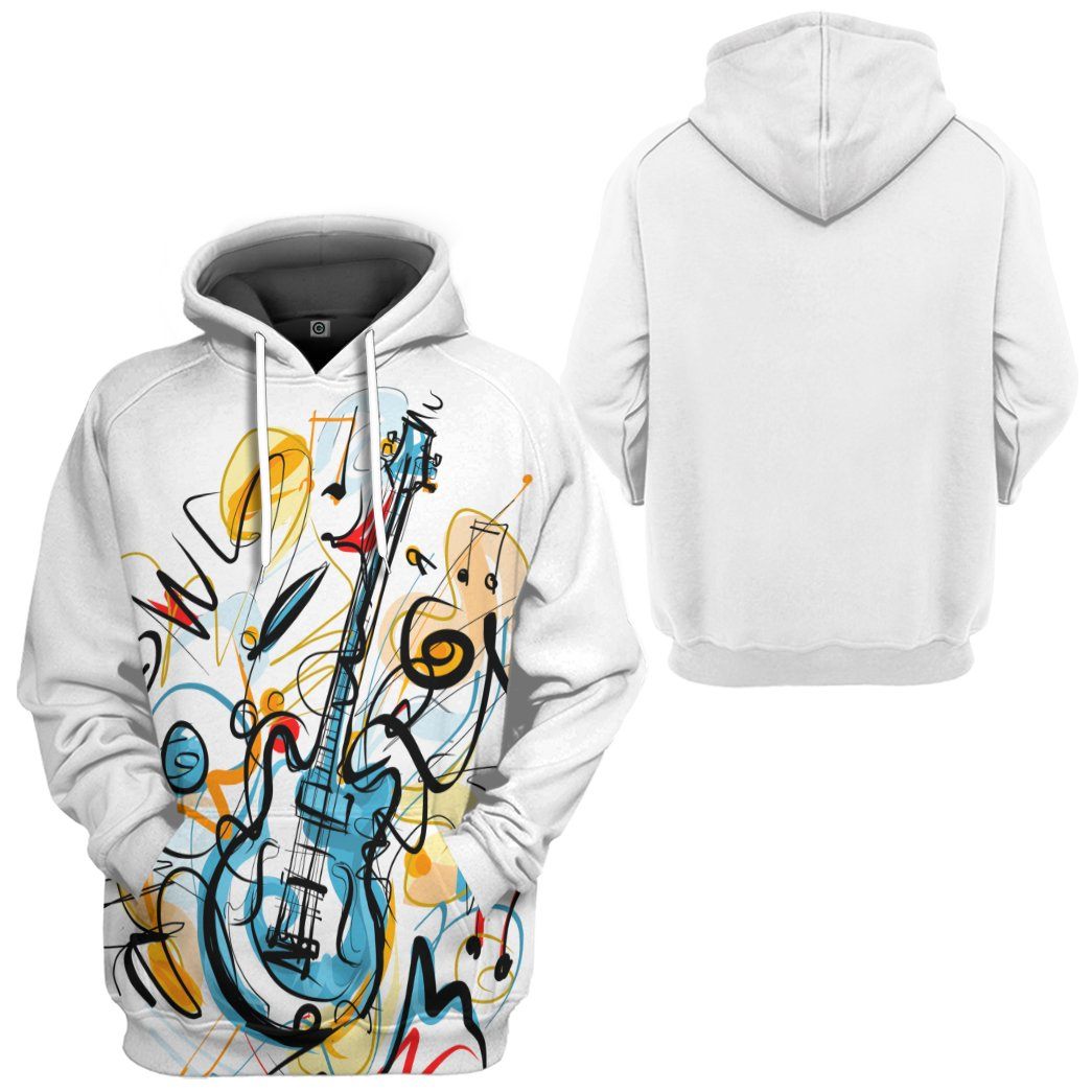 Gearhumans 3D Guitar Custom Tshirt Hoodie Apparel GW02062127 3D Apparel 