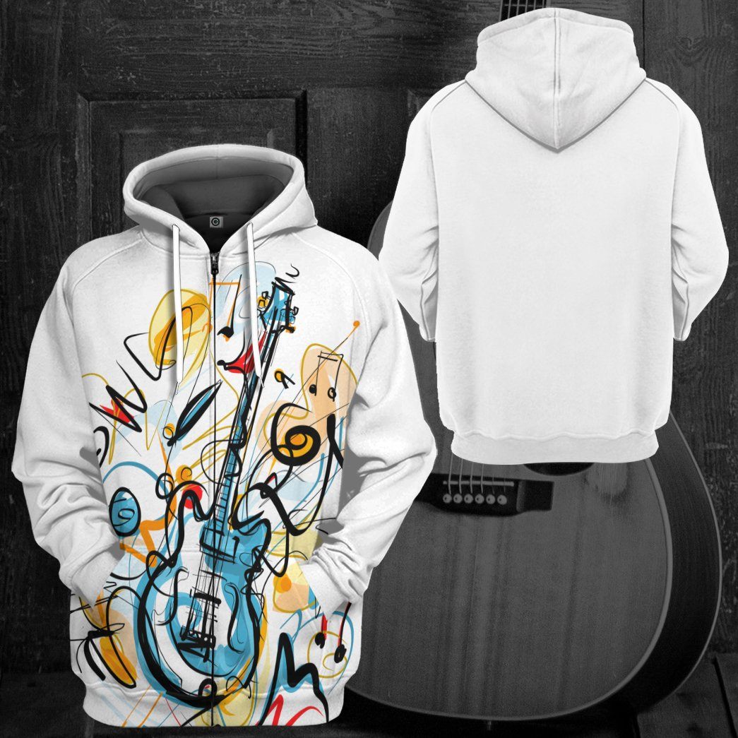 Gearhumans 3D Guitar Custom Tshirt Hoodie Apparel GW02062127 3D Apparel 