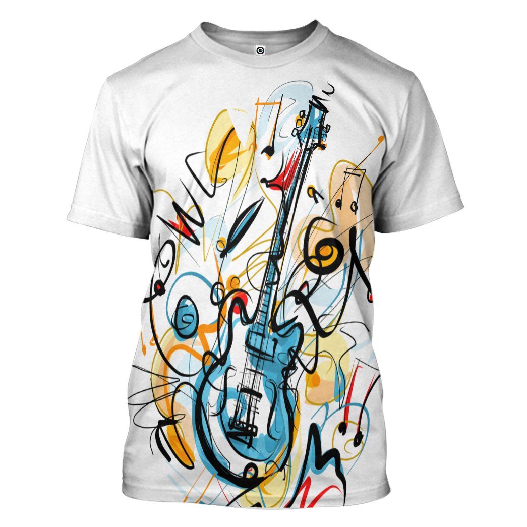 Gearhumans 3D Guitar Custom Tshirt Hoodie Apparel GW02062127 3D Apparel T-Shirt S 