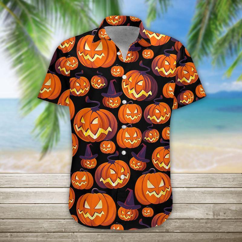 Gearhumans 3D Halloween Hawaii Shirt hawaii Short Sleeve Shirt