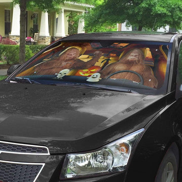 Gearhumans 3D Halloween Sasquatch Custom Car Auto Sunshade