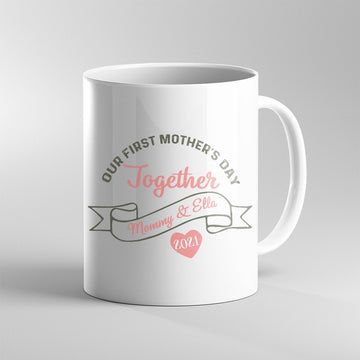 Gearhumans 3D Happy First Mothers Day Custom Name Mug