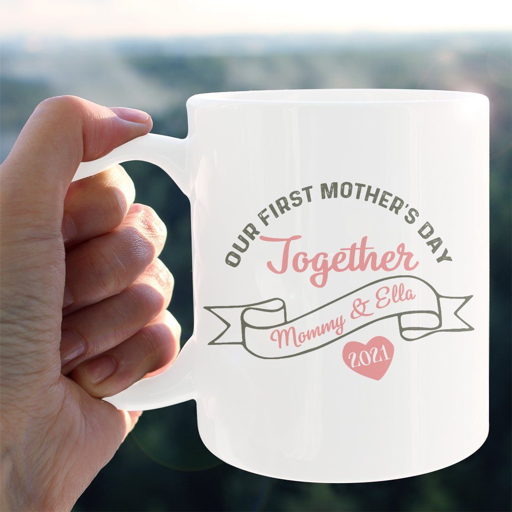 Gearhumans 3D Happy First Mothers Day Custom Name Mug GO150418 Mug 
