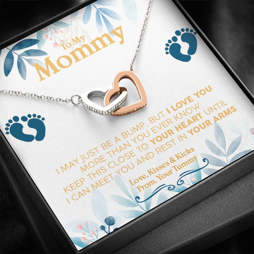 Gearhumans 3D Happy First Mothers Day Interlocking Hearts Necklace GO22042121 ShineOn Fulfillment Standard Box 