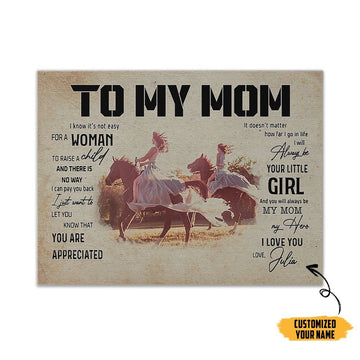 Gearhumans 3D Happy Mothers Day Dear To My Mommy Custom Name Canvas