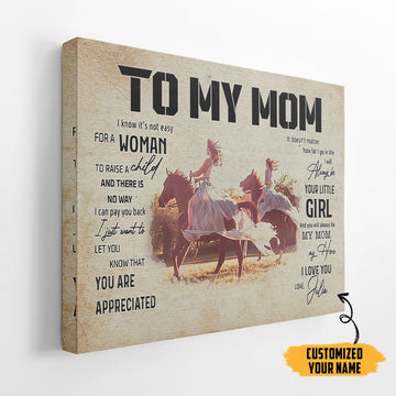 Gearhumans 3D Happy Mothers Day Dear To My Mommy Custom Name Canvas