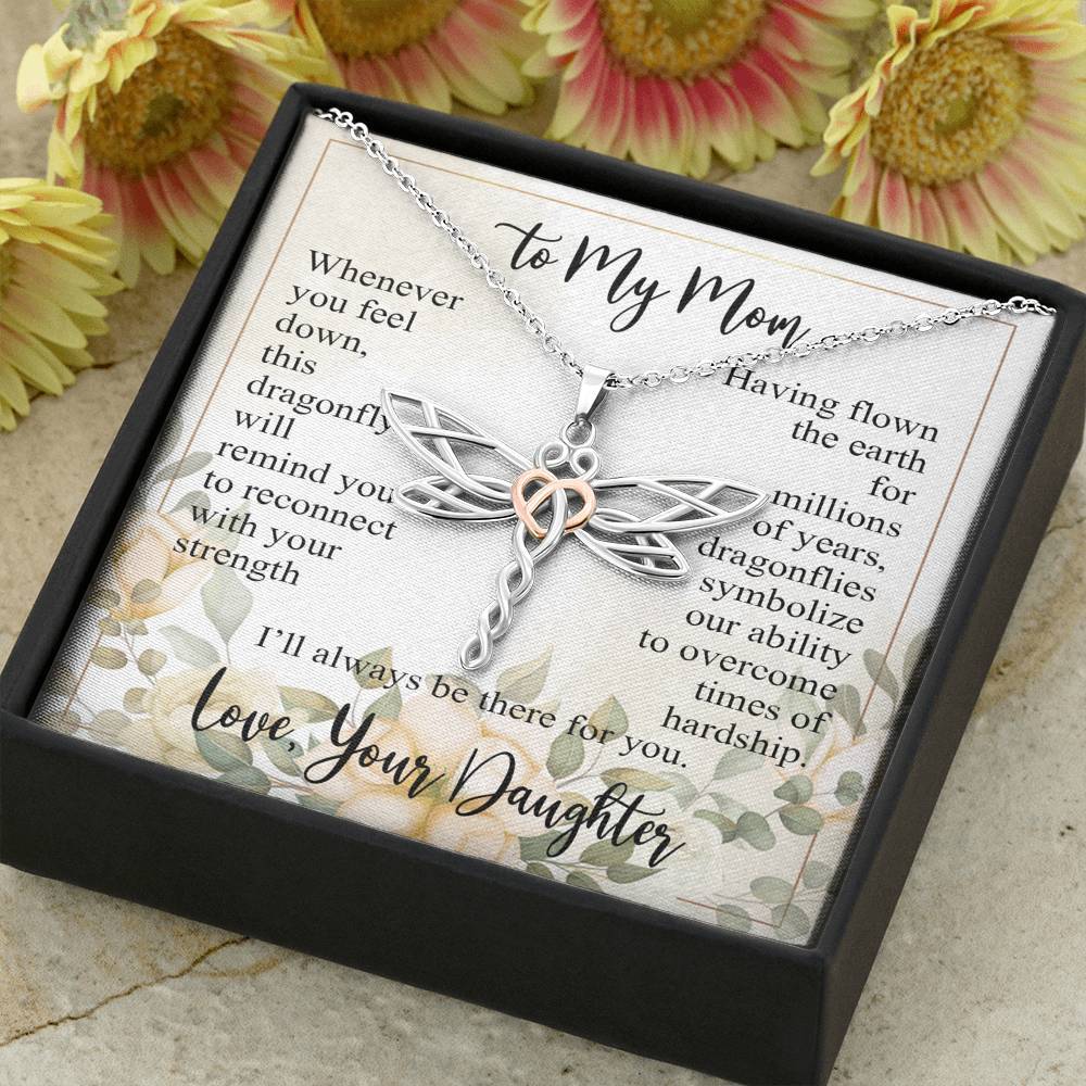 Gearhumans 3D Happy Mothers Day Dragonfly Dreams Necklace GO26042113 ShineOn Fulfillment 