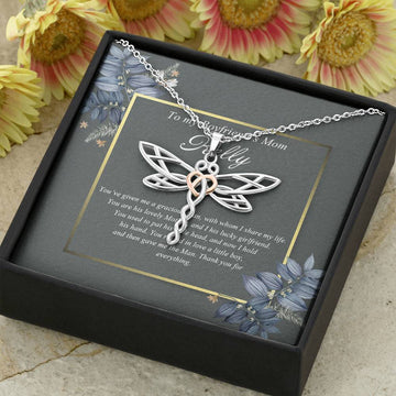 Gearhumans 3D Happy Mothers Day Dragonfly Dreams Necklace