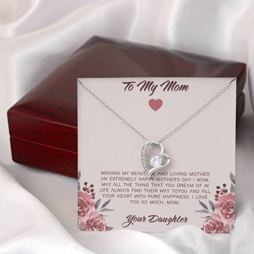 Gearhumans 3D Happy Mothers Day Forever Love Necklace GO23042111 ShineOn Fulfillment 