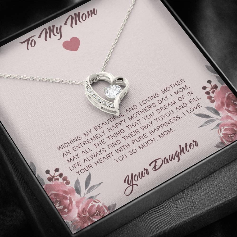 Gearhumans 3D Happy Mothers Day Forever Love Necklace GO23042111 ShineOn Fulfillment 