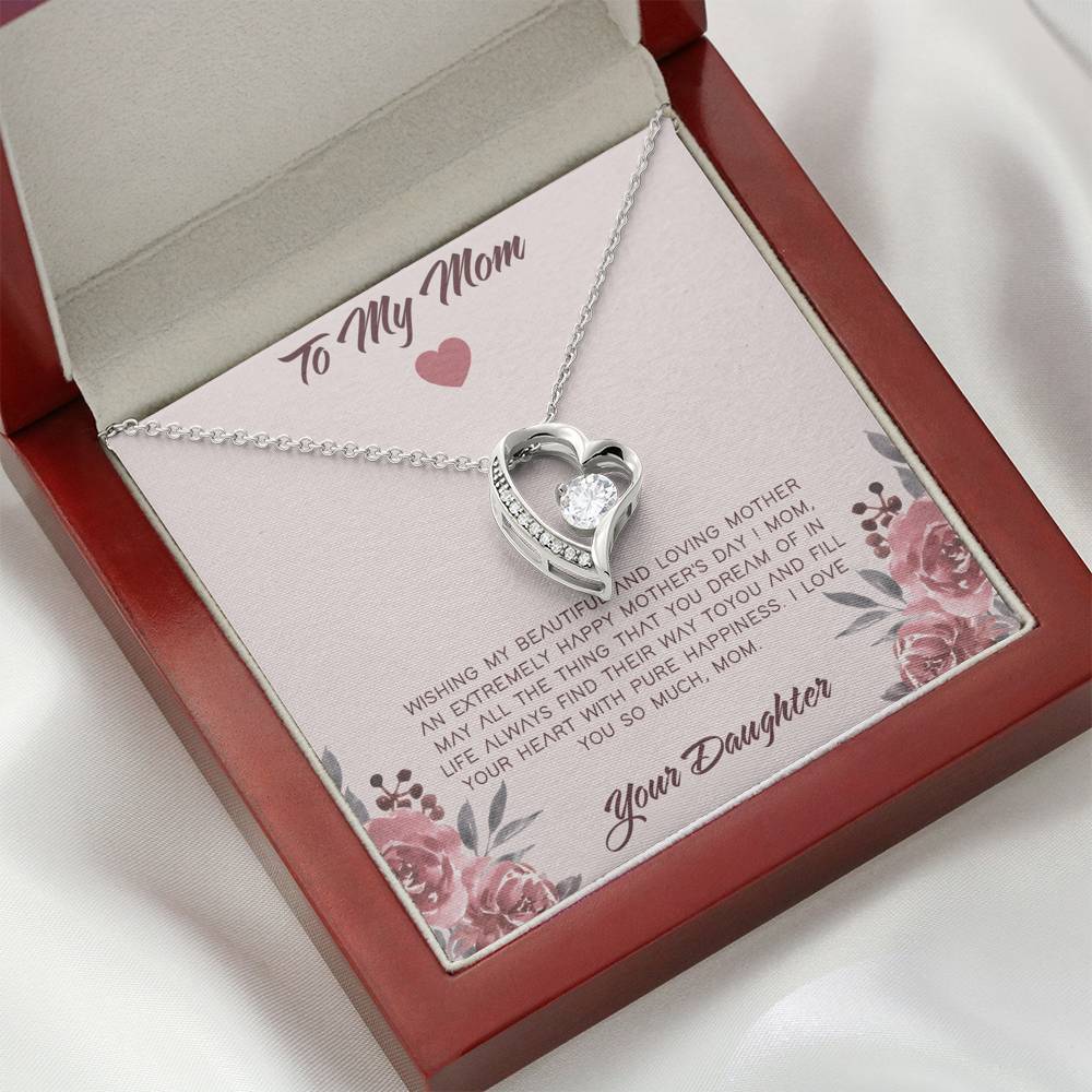 Gearhumans 3D Happy Mothers Day Forever Love Necklace GO23042111 ShineOn Fulfillment 