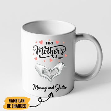 Gearhumans 3D Happy Mothers Day Gift First Mothers Day Custom Name Mug