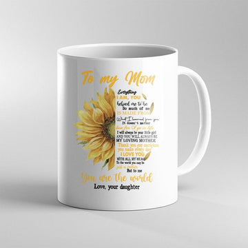 Gearhumans 3D Happy Mothers Day Gift Mom You Are The World Custom Name Mug