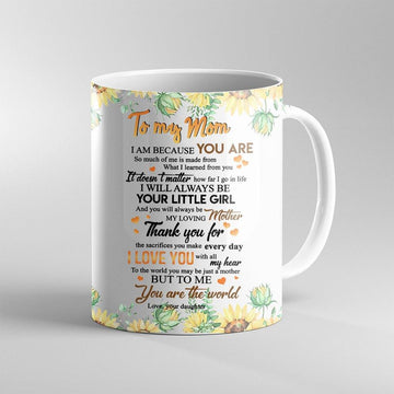 Gearhumans 3D Happy Mothers Day Gift Mom You Are The World Custom Name Mug