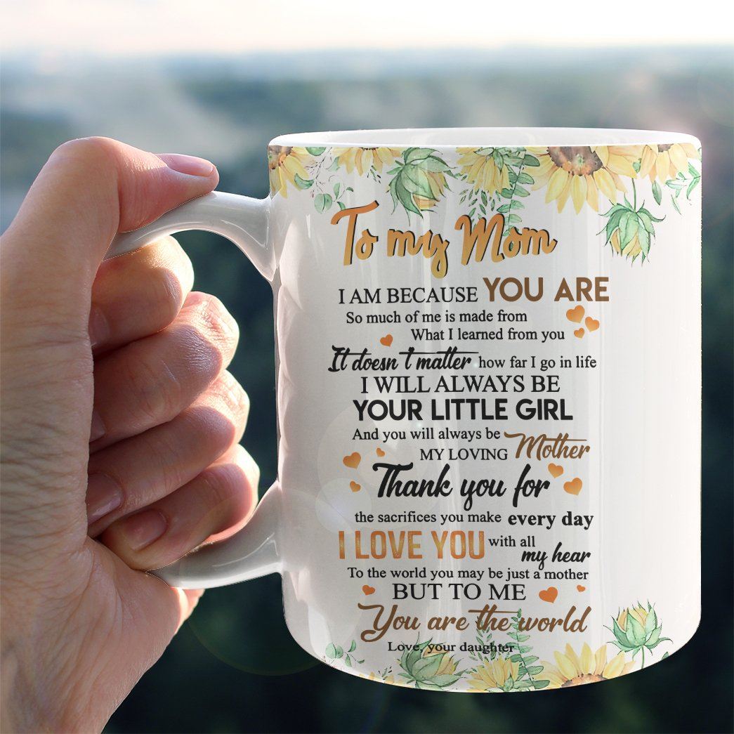 Gearhumans 3D Happy Mothers Day Gift Mom You Are The World Custom Name Mug GO25042 Mug