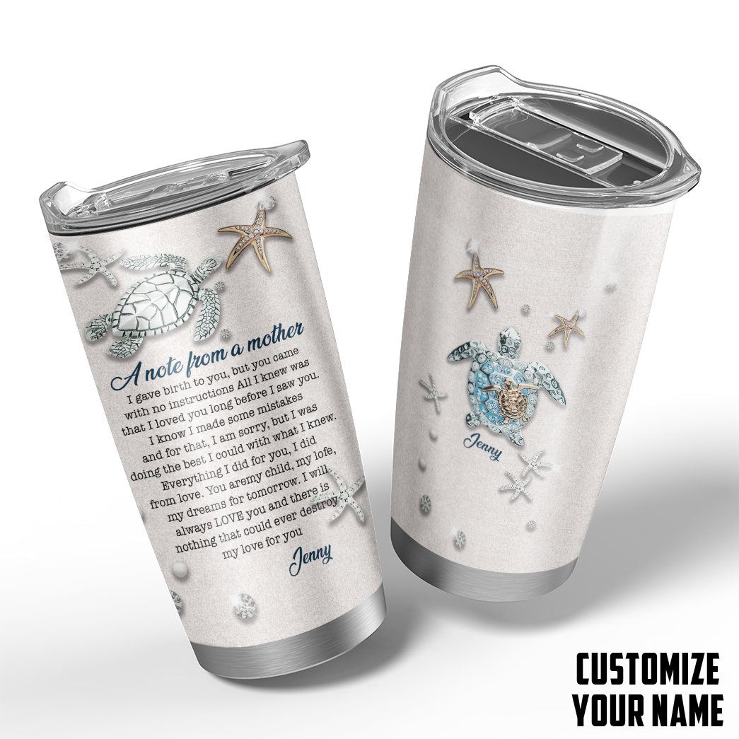 Gearhumans 3D Happy Mothers Day Gift Note From Mother Custom Name Tumbler GO070410 Tumbler