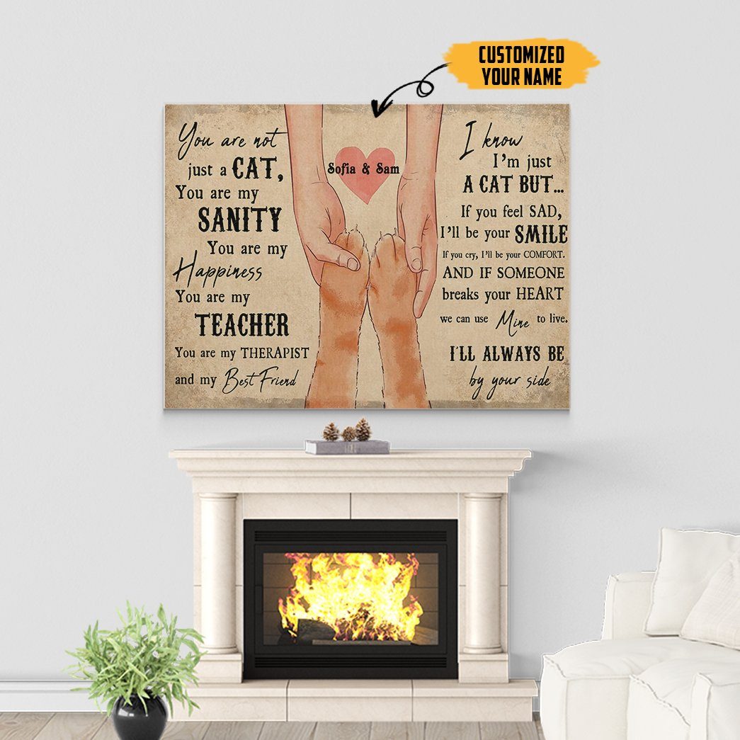 Gearhumans 3D Happy Mothers Day Gift To Catmom Custom Name Canvas GO16042119 Canvas 
