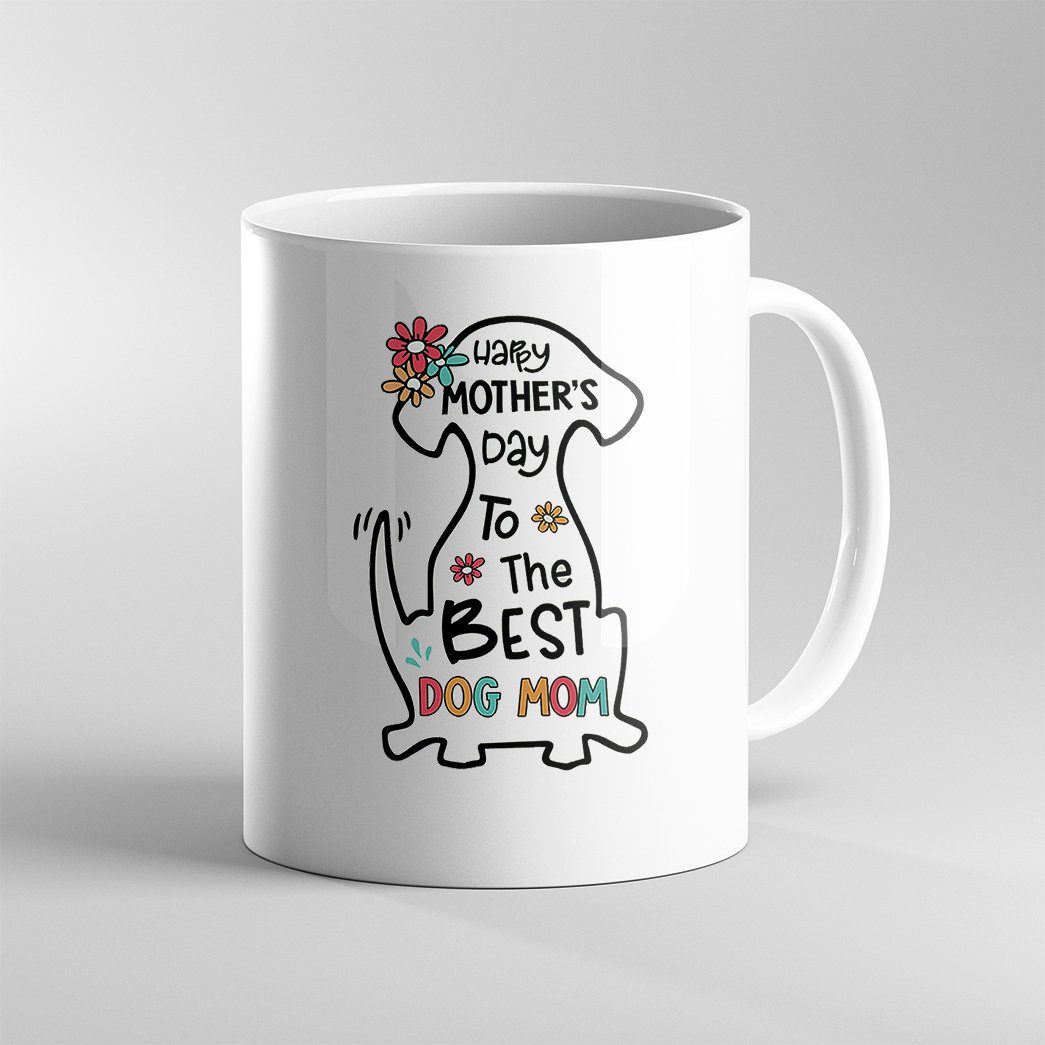Gearhumans 3D Happy Mothers Day Gift To Dog Mom Custom Name Mug GO150411 Mug 11oz 