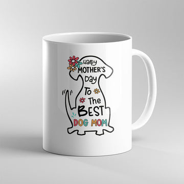 Gearhumans 3D Happy Mothers Day Gift To Dog Mom Custom Name Mug