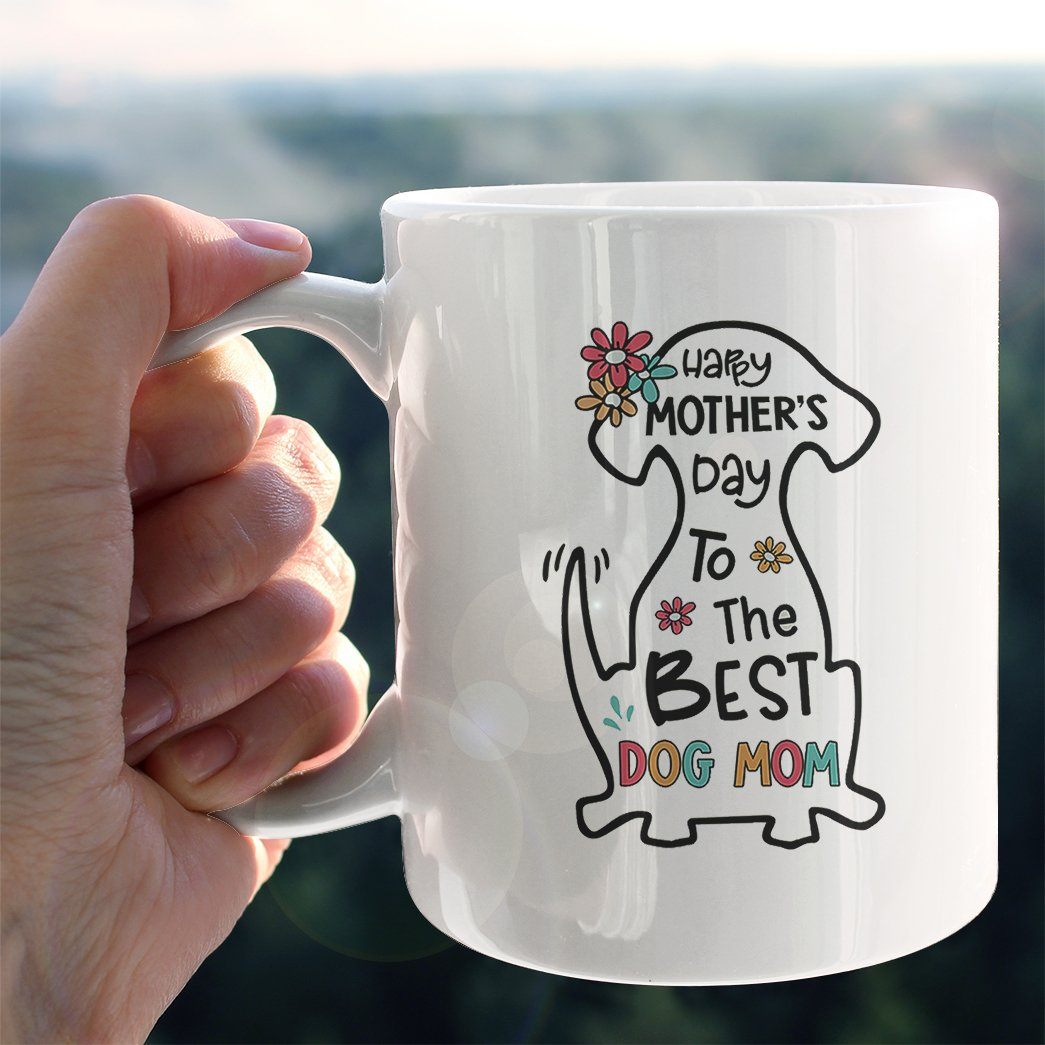 Gearhumans 3D Happy Mothers Day Gift To Dog Mom Custom Name Mug GO150411 Mug 