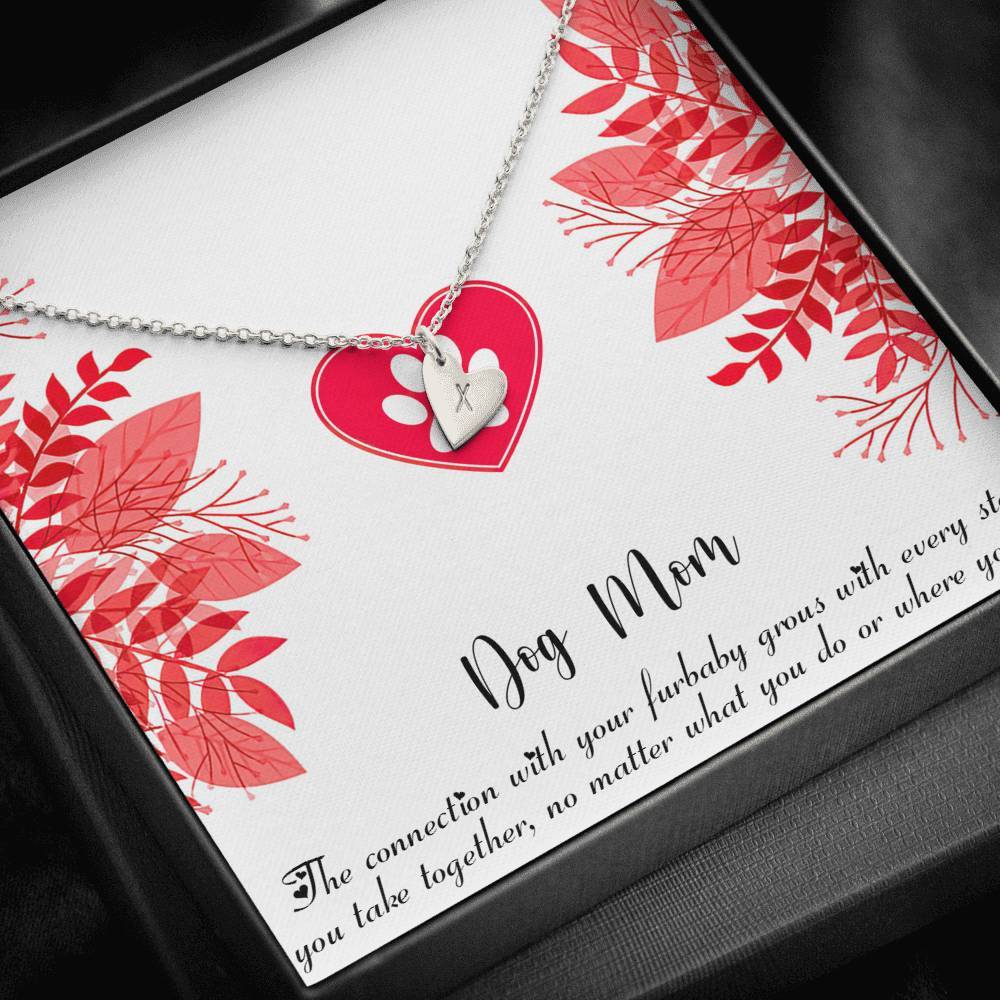 Gearhumans 3D Happy Mothers Day Gift To Dog Mom Sweetest Hearts Necklace GO23042110 ShineOn Fulfillment Sterling Silver - 1 Heart 