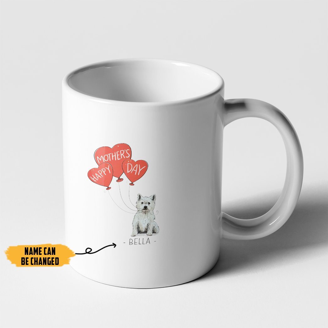 Gearhumans 3D Happy Mothers Day Gift To Dogmom Custom Name Mug GO150426 Mug 