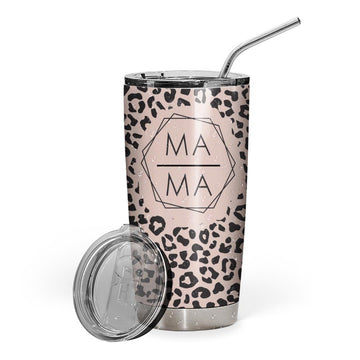 Gearhumans 3D Happy Mothers Day Gift To Leopard Mama Custom Tumbler